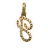 Colgante de diamantes “J” de oro amarillo de 14 k