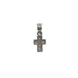 10k White Gold Cubic Zirconia Cross Pendant