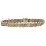 10k Two-Tone Gold 7” Diamond Tennis Bracelet