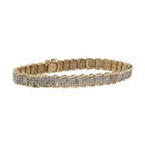 10k Two-Tone Gold 7” Diamond Tennis Bracelet