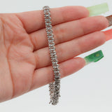 14k White Gold Diamond 8” Tennis Bracelet