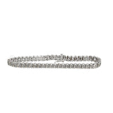 Brazalete de tenis de 8” con diamantes en oro blanco de 14 k