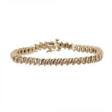 14k Yellow Gold 7” Diamond Tennis Bracelet