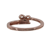 10k Rose Gold Diamond Infinity Ribbon Ring