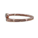 10k Rose Gold Diamond Infinity Ribbon Ring