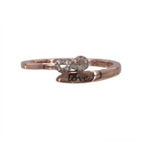 10k Rose Gold Diamond Infinity Ribbon Ring