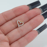 14k Yellow Gold Diamond Heart Pendant