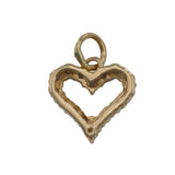 14k Yellow Gold Diamond Heart Pendant