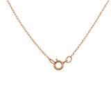14k Rose Gold Dainty Rope Pearl and Diamond Necklace