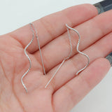 14k White Gold Slip-drop Earrings