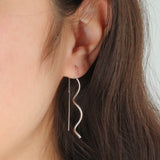 14k White Gold Slip-drop Earrings