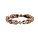 14k Rose Gold Diamond Band