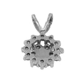 14k White Gold Diamond Cluster Pendant