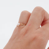 Contemporary 18k Yellow Gold Wire Pearl Ring