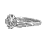 10k White Gold Diamond Cluster Cocktail Ring