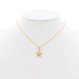 14k Yellow Gold Dainty Chain Starfish Necklace