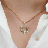 14k Yellow Gold Star of David