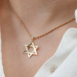 14k Yellow Gold Star of David