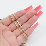 14k Yellow Gold 18” Thin Cuban Link Chain