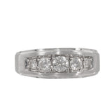 14k White Gold Diamond Wedding Band