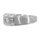 14k White Gold Diamond Wedding Band