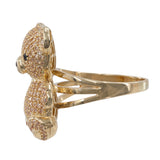 14k Yellow Gold Teddy Bear Cocktail Ring