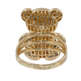 14k Yellow Gold Teddy Bear Cocktail Ring