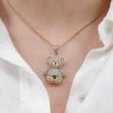 10k Yellow Gold Teddy Bear Pendent