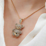 10k Yellow Gold Teddy Bear Pendent