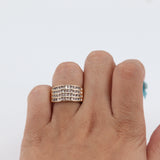 10k Yellow Gold Quad-row Channel Set Diamond Ring