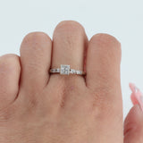 14k White Gold Princess Cut Diamond Engagement Ring