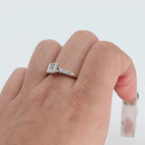 14k White Gold Princess Cut Diamond Engagement Ring