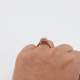 14k Rose Gold Cluster Diamond Fashion Ring