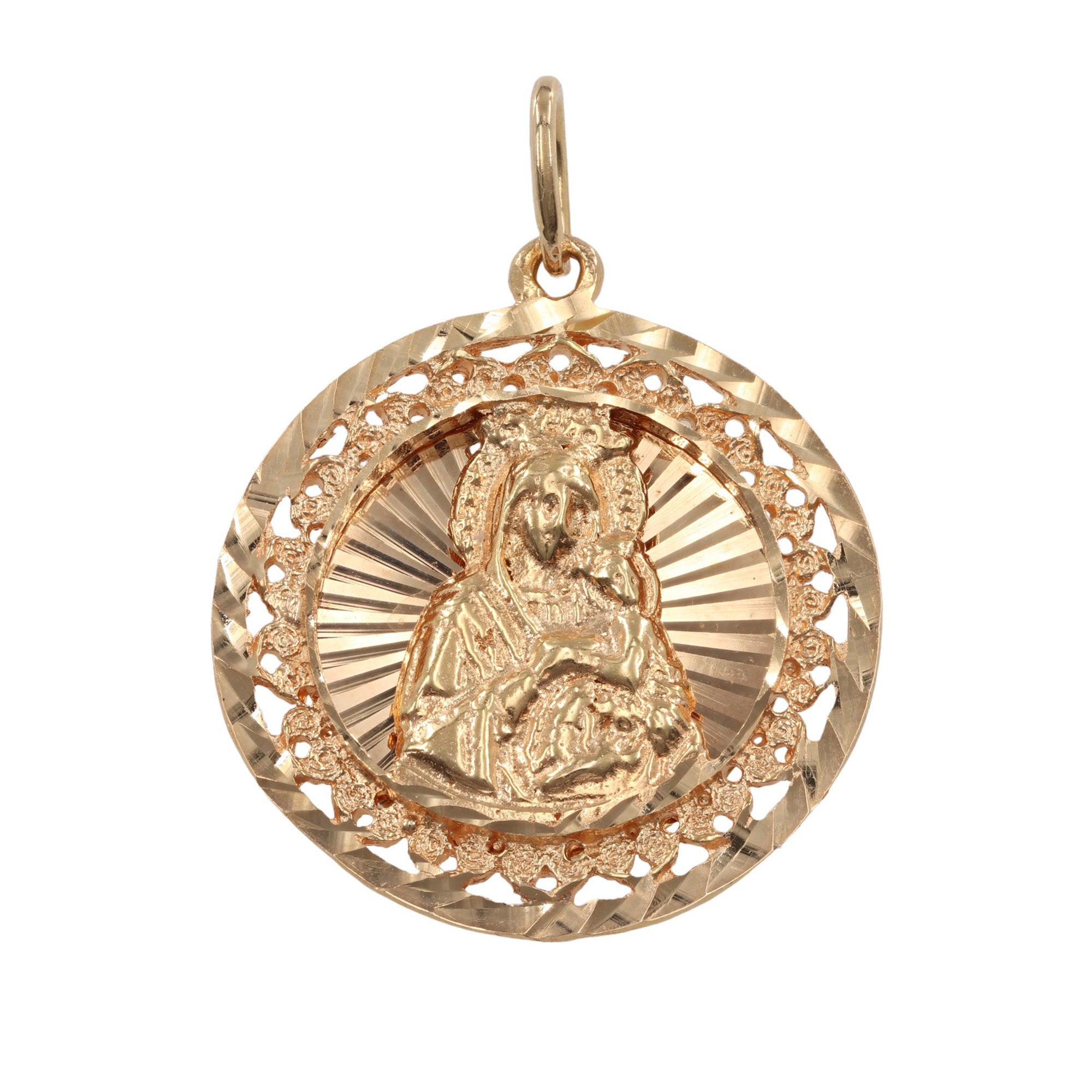 Buy 18k Gold Virgin Mary Medal Fancy Virgin Mary Charm Gold Mother Mary  Pendant Vintage Catholic Religious Pendant Online in India - Etsy