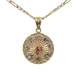 14k Tri Color Gold Quinceañera Pendant