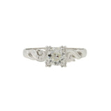 Platinum Old European Diamond Solitaire Engagement Ring