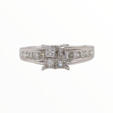 Lady's Diamond Cluster Ring 16 Diamonds 1.48 Carat T.W. 14K White Gold