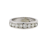 Anillo de racimo de diamantes para mujer 8 diamantes .80 quilates TW 14K oro blanco