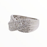 Lady's Diamond Cluster Ring 59 Diamonds .63 Carat T.W. 14K White Gold