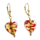 14K Yellow Gold Foil Heart-Shaped Earrings & Pendant Jewelry Set