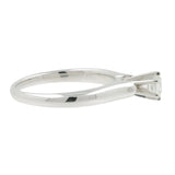14K White Gold Round Diamond Solitaire Engagement Ring - 0.30CT