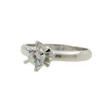 Platinum Round-Cut Diamond Solitaire Engagement Ring