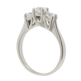 Ladies Modern 14K White Gold Three Stone Anniversary Diamond Ring EGL - 0.80CTW