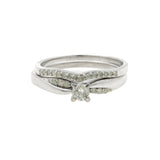 Ladies Estate Platinaire Round Cut Diamond Engagement Ring & Wedding Band Set