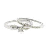 Ladies Estate Platinaire Round Cut Diamond Engagement Ring & Wedding Band Set