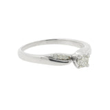 Ladies Estate Platinaire Round Cut Diamond Engagement Ring & Wedding Band Set