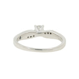 Ladies Estate Platinaire Round Cut Diamond Engagement Ring & Wedding Band Set