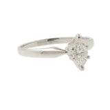 14K White Gold Marquise Cut Diamond Solitaire Engagement Ring
