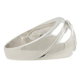 14K White Gold Round Cut Diamond Band Gift Ring