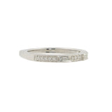 Juego de anillos de boda y compromiso con diamantes en oro blanco de 14 quilates